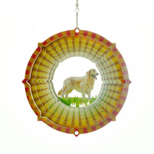 Dog Golden Retriever Wind Spinner Multicolor