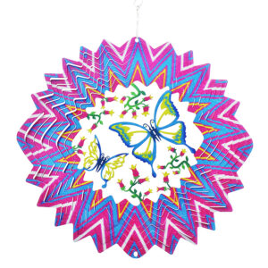 Butterfly 3D Wind Spinner Multicolor