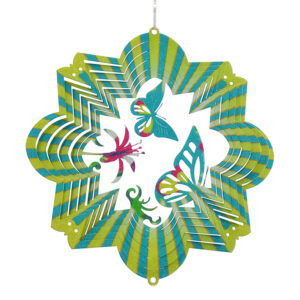 Butterfly 3D Wind Spinner Multicolor