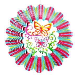 Butterfly 3D Wind Spinner Multicolor