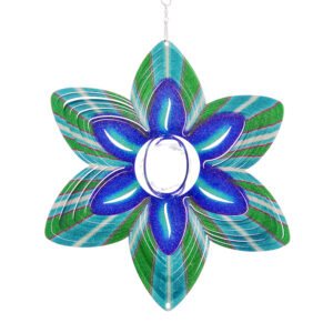 Flower Wind Spinner Multicolor Crystal Prism Sun Catcher