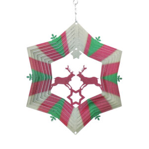Reindeers Wind Spinner Multicolor