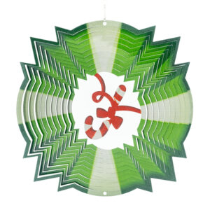 Candy Cane Christmas Wind Spinner Multicolor