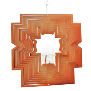 Cross Lantern Wind Spinner + Candle