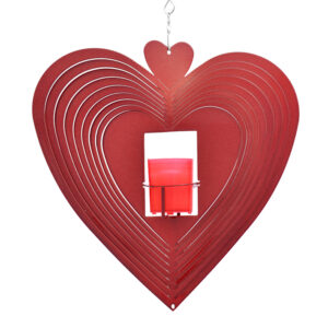 Heart Lantern Wind Spinner + Candle